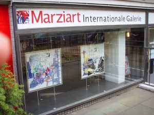 Vindues udstilingen hos Marziart